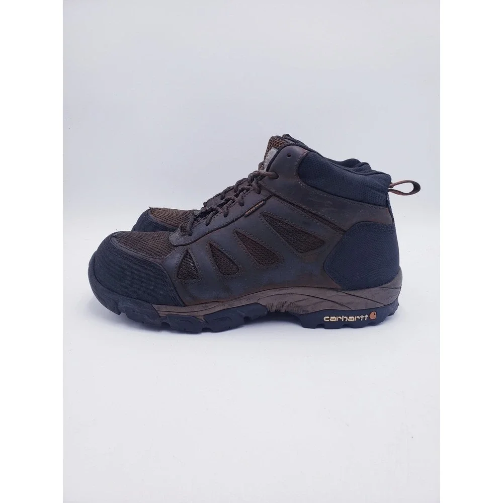 Carhartt Work Safety Boots Brown Leather‎ Waterproof Composite Toe Mens Size 11